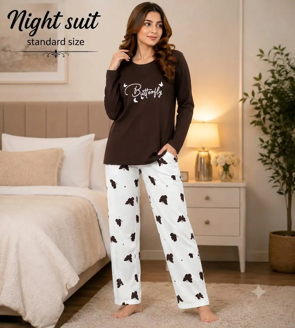 Premium China Jersey Night Suit – Imported Fabric 2PC