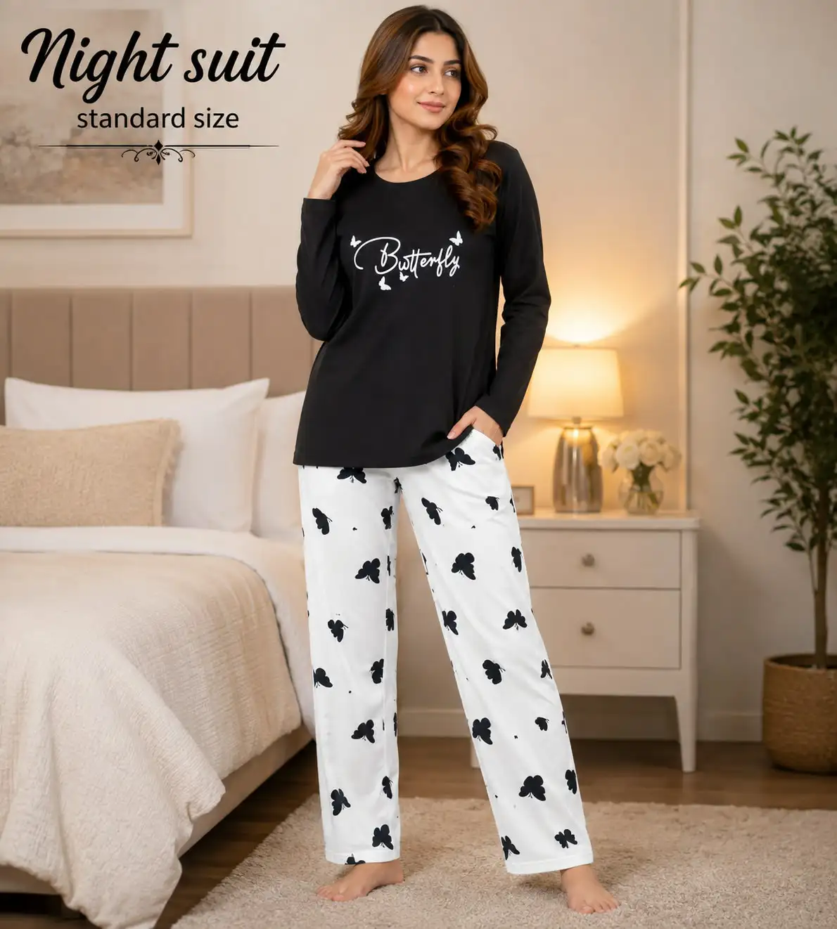 Premium China Jersey Night Suit – Imported Fabric 2PC