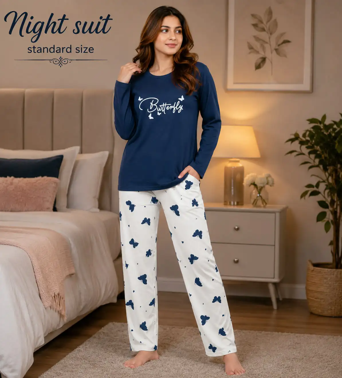 Premium China Jersey Night Suit – Imported Fabric 2PC