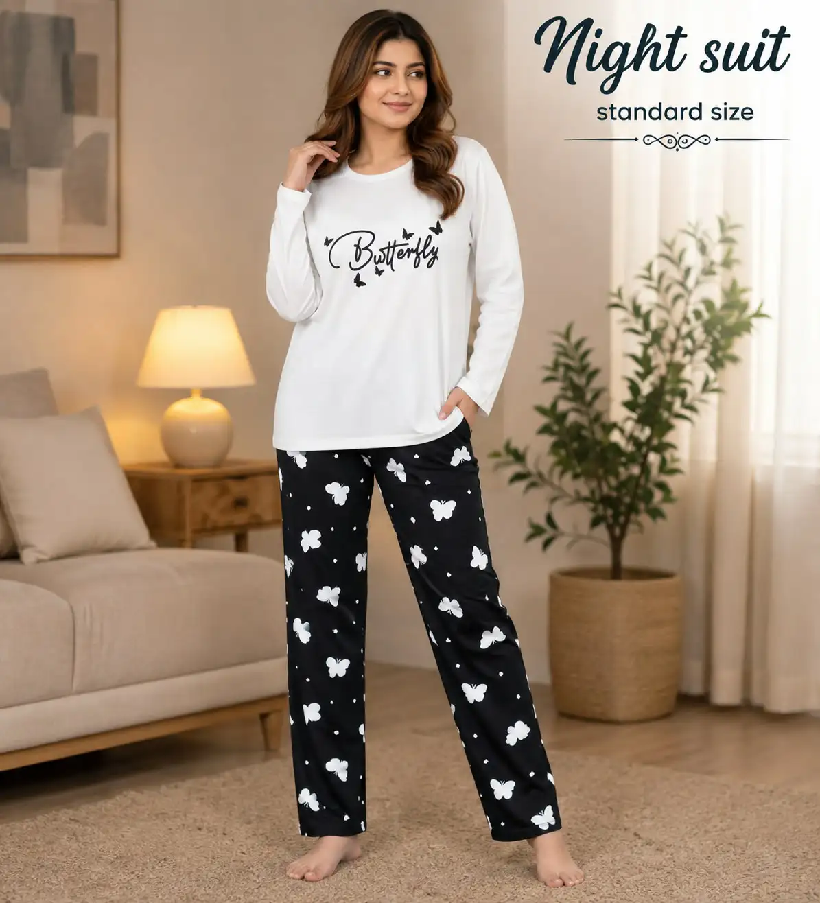 Premium China Jersey Night Suit – Imported Fabric 2PC