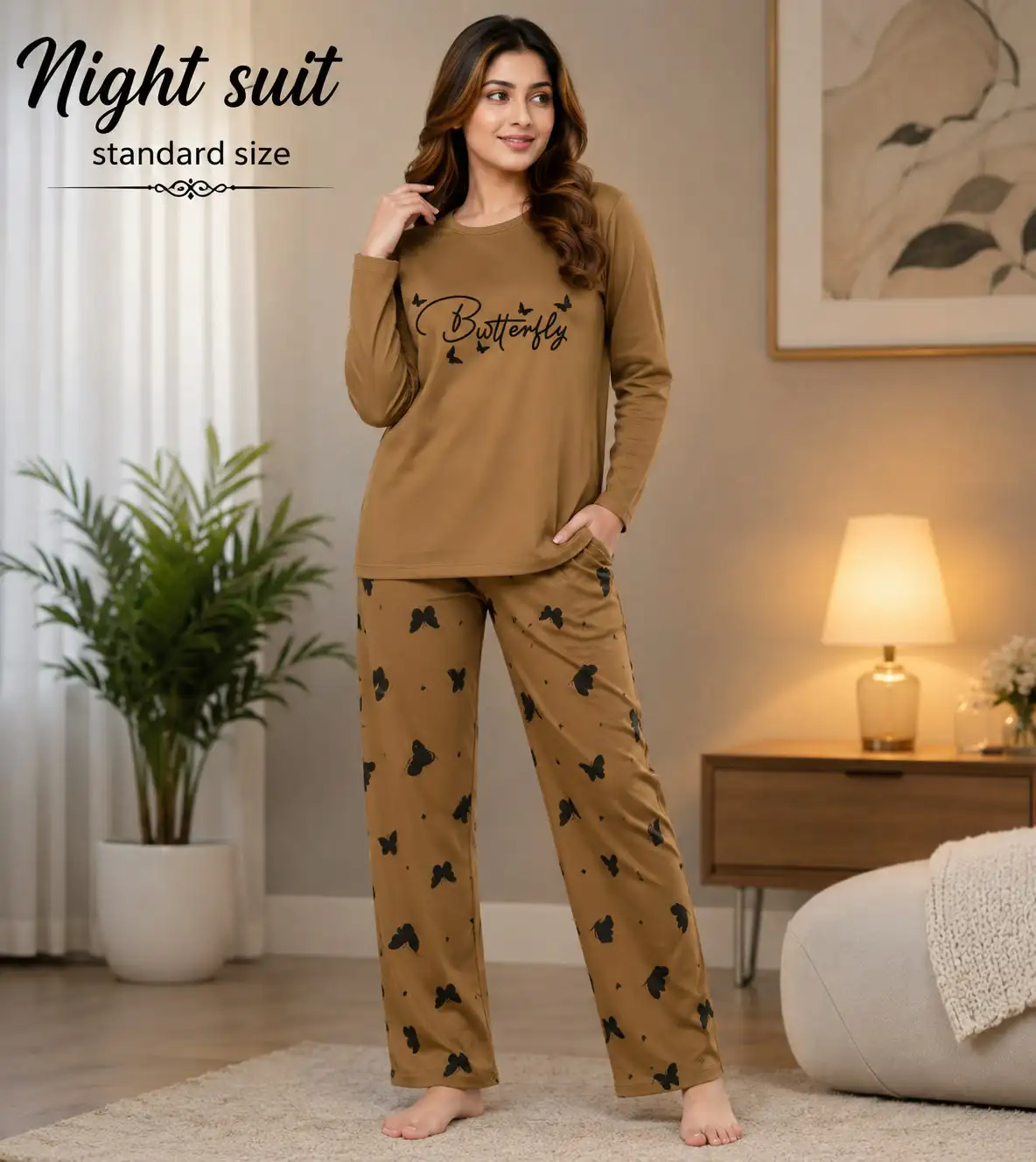 Premium China Jersey Night Suit – Imported Fabric 2PC