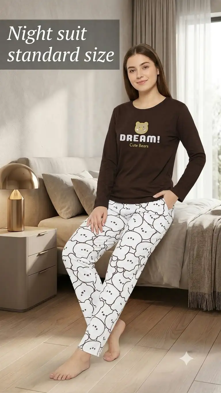 Premium China Jersey Night Suit – Imported Fabric 2PC