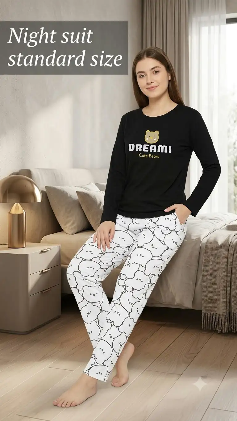 Premium China Jersey Night Suit – Imported Fabric 2PC