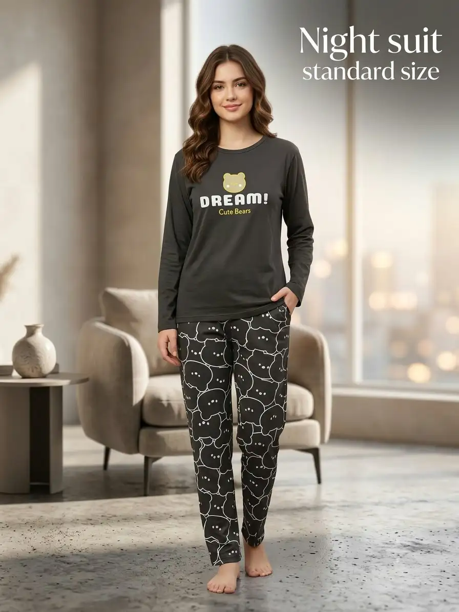 Premium China Jersey Night Suit – Imported Fabric 2PC