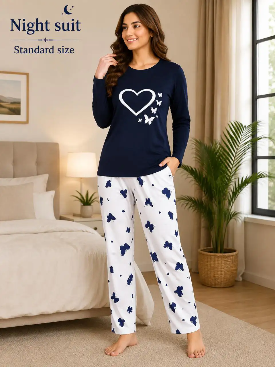 Premium China Jersey Night Suit – Imported Fabric 2PC