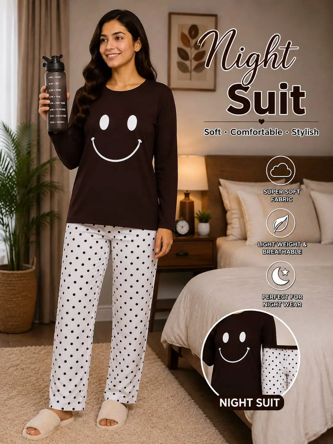 Premium China Jersey Night Suit – Imported Fabric 2PC